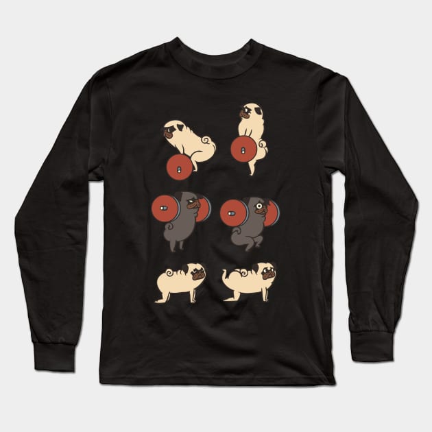 Butt Lift with The Pug Long Sleeve T-Shirt by huebucket